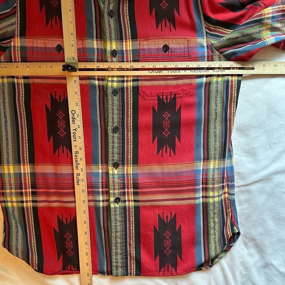 Polo Ralph Lauren Shirt Mens L Aztec RRL Travis Scott Southwestern Sportsman VTG - Picture 6 of 9
